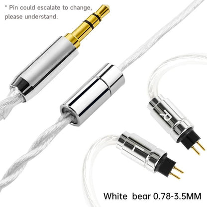 YONGSE BlackBear WhiteBear 6N Monocrystalline Copper Silver Plated Upgrade Earphone Cable - The HiFi Cat