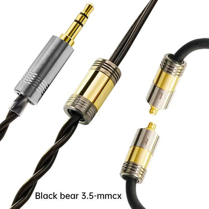 YONGSE BlackBear WhiteBear 6N Monocrystalline Copper Silver Plated Upgrade Earphone Cable - The HiFi Cat