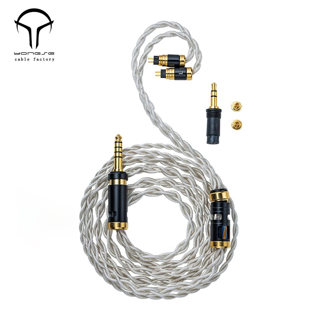 Yongse Britney 20Awg Sterling Silver Upgrade Earphone Cable - The HiFi Cat