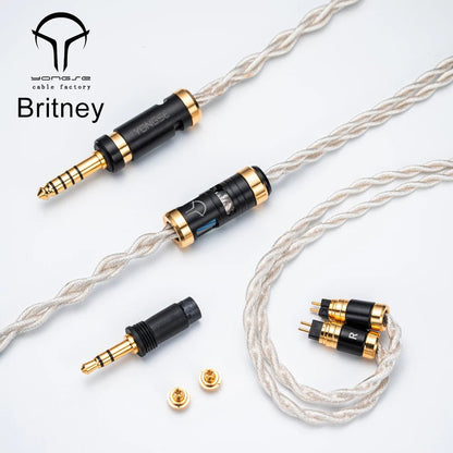 Yongse Britney 20Awg Sterling Silver Upgrade Earphone Cable - The HiFi Cat