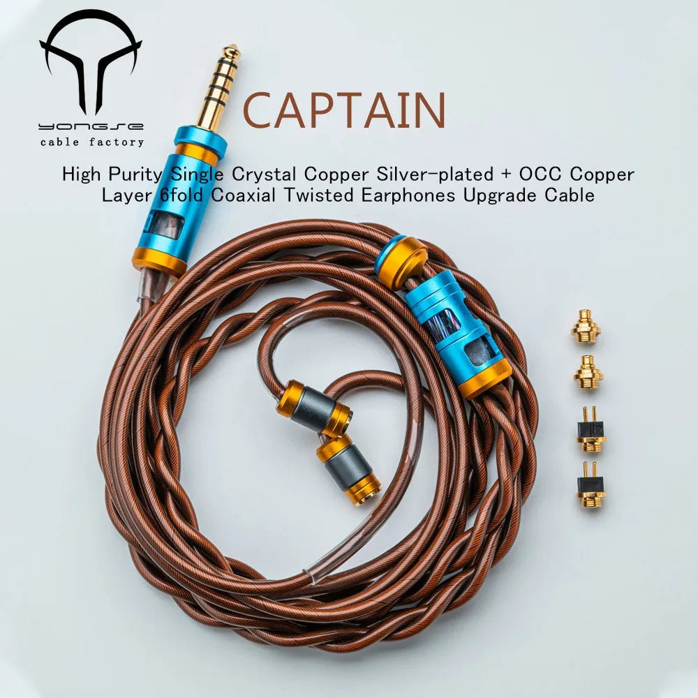 Yongse Captain High Purity Copper Silver - plated 6fold Coaxial Earphones Cable - The HiFi Cat