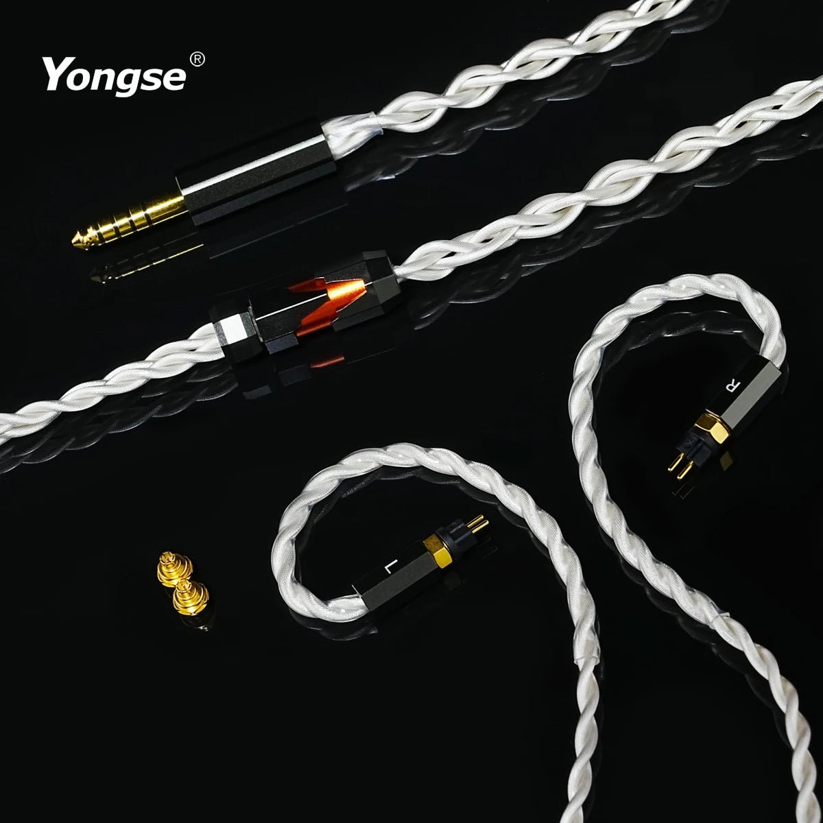 YONGSE Chivalry Flagship 7N OCC Litz Silver Plated HiFi Earphone Cable - The HiFi Cat