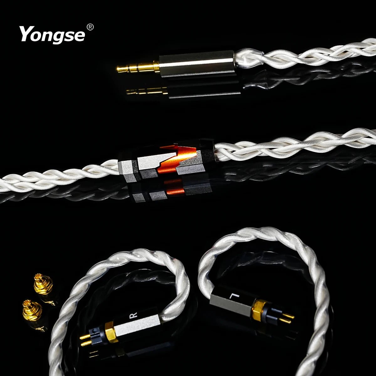 YONGSE Chivalry Flagship 7N OCC Litz Silver Plated HiFi Earphone Cable - The HiFi Cat