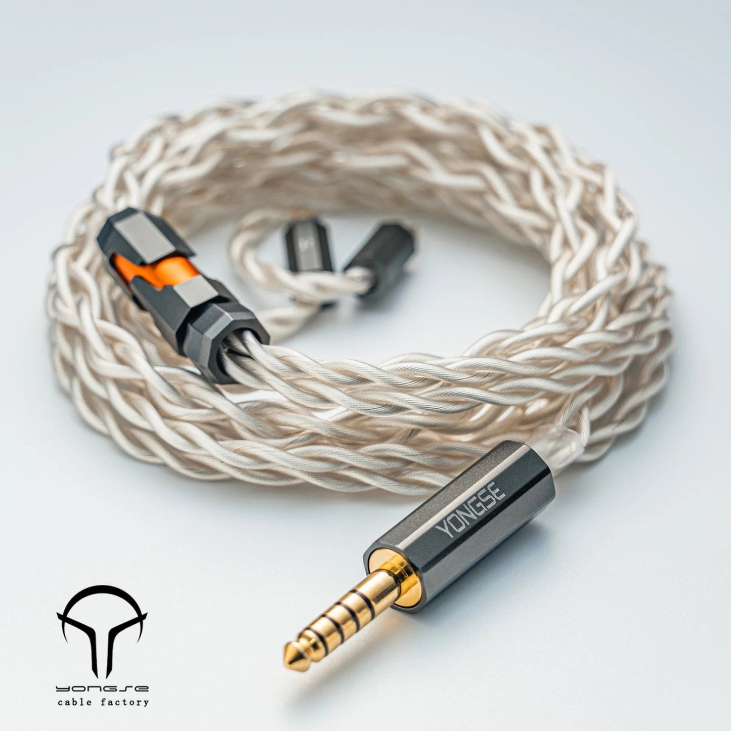 YONGSE Chivalry Mini High Purity Single Crystal Silver - plated Copper Earphone Cable - The HiFi Cat