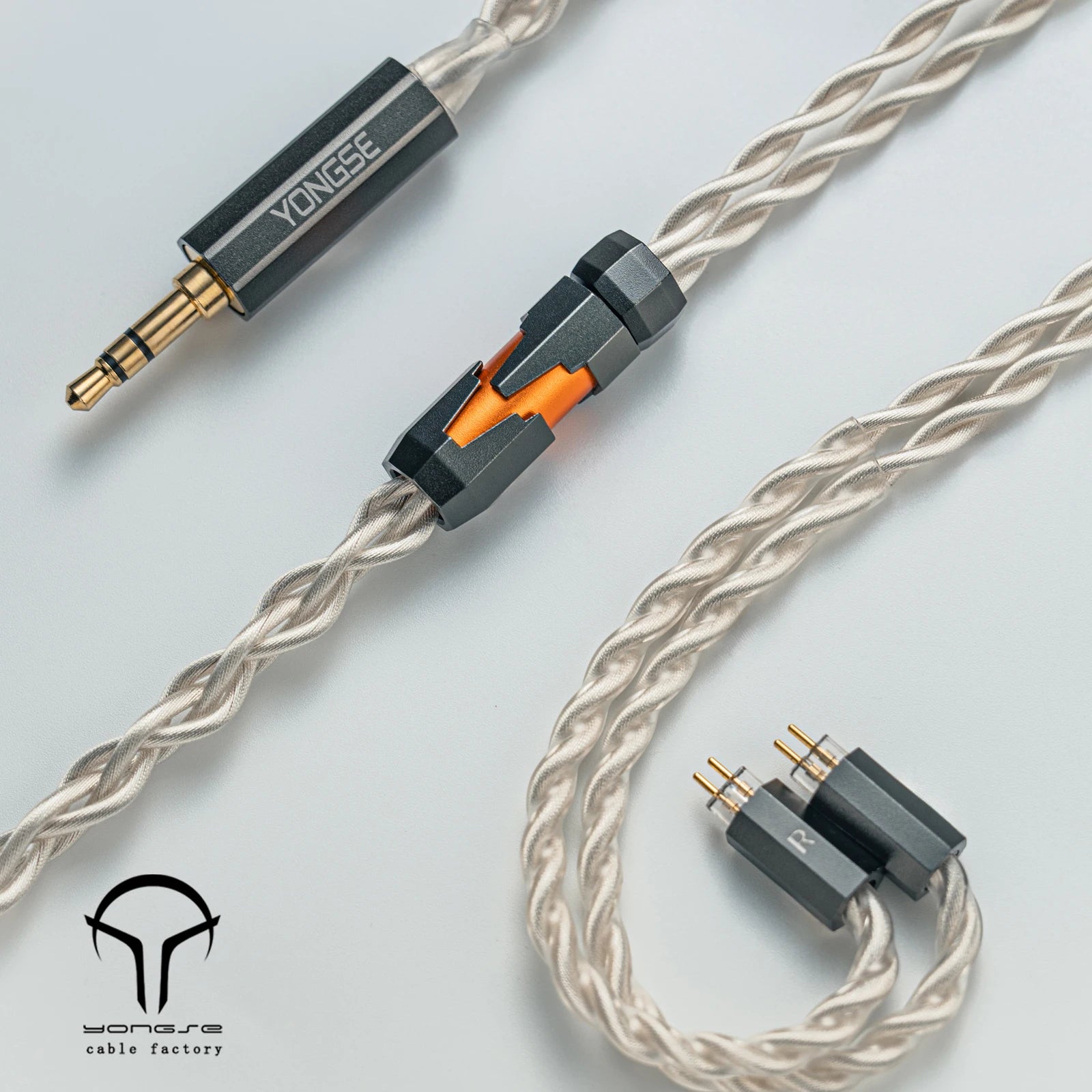 YONGSE Chivalry Mini High Purity Single Crystal Silver - plated Copper Earphone Cable - The HiFi Cat