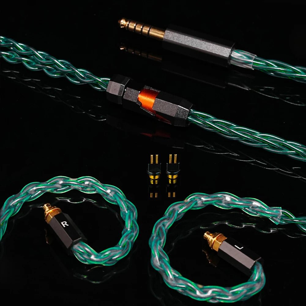 Yongse Glory Single Crystal Silver - plated Copper +Graphene Earphones Upgrade Cable - The HiFi Cat