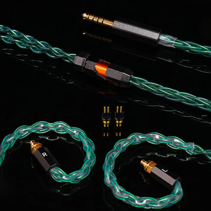 Yongse Glory Single Crystal Silver - plated Copper +Graphene Earphones Upgrade Cable - The HiFi Cat