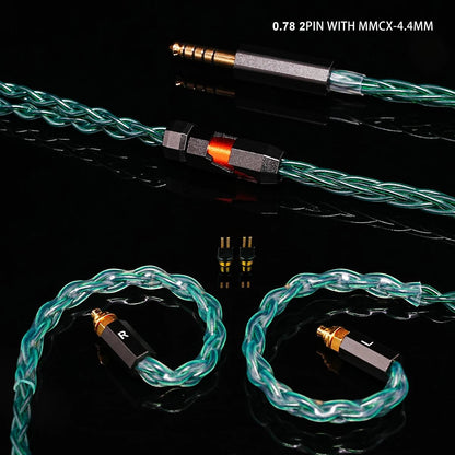 Yongse Glory Single Crystal Silver - plated Copper +Graphene Earphones Upgrade Cable - The HiFi Cat