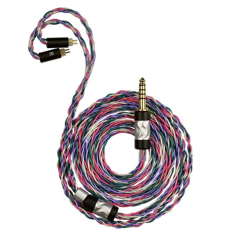 Yongse Rainbow Plus 8 core Silver - copper alloy Balanced earphone Upgrade Cable - The HiFi Cat