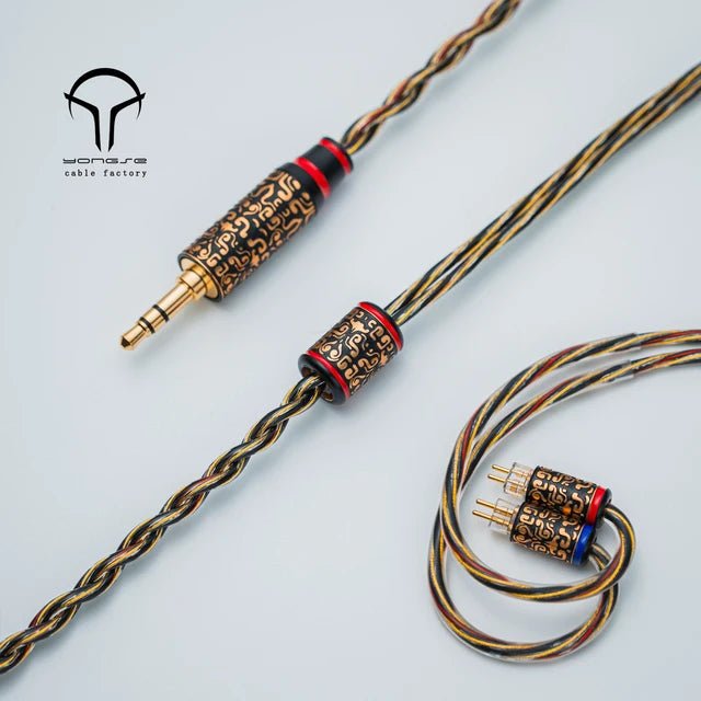 Yongse Ruyi Rod Pure OCC Copper with Silver plating Earphones Upgrade Cable - The HiFi Cat