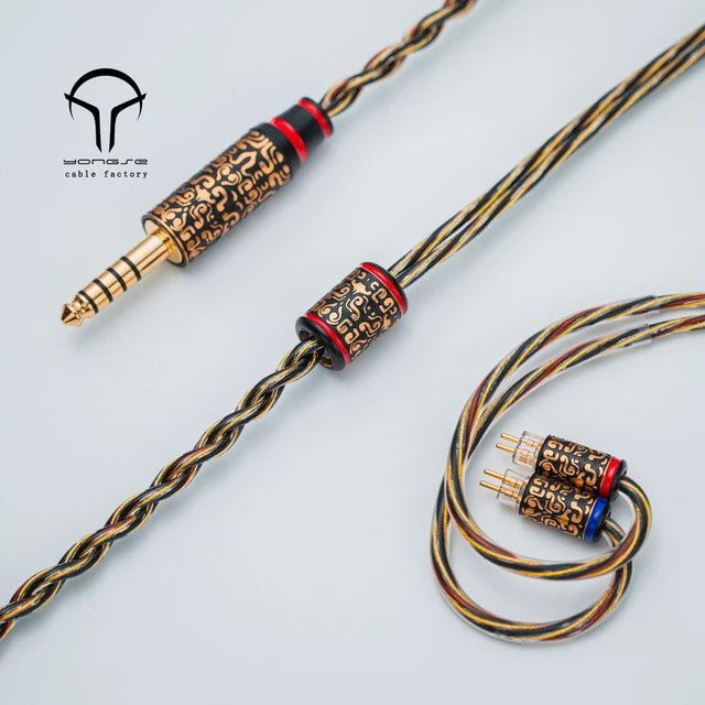 Yongse Ruyi Rod Pure OCC Copper with Silver plating Earphones Upgrade Cable - The HiFi Cat