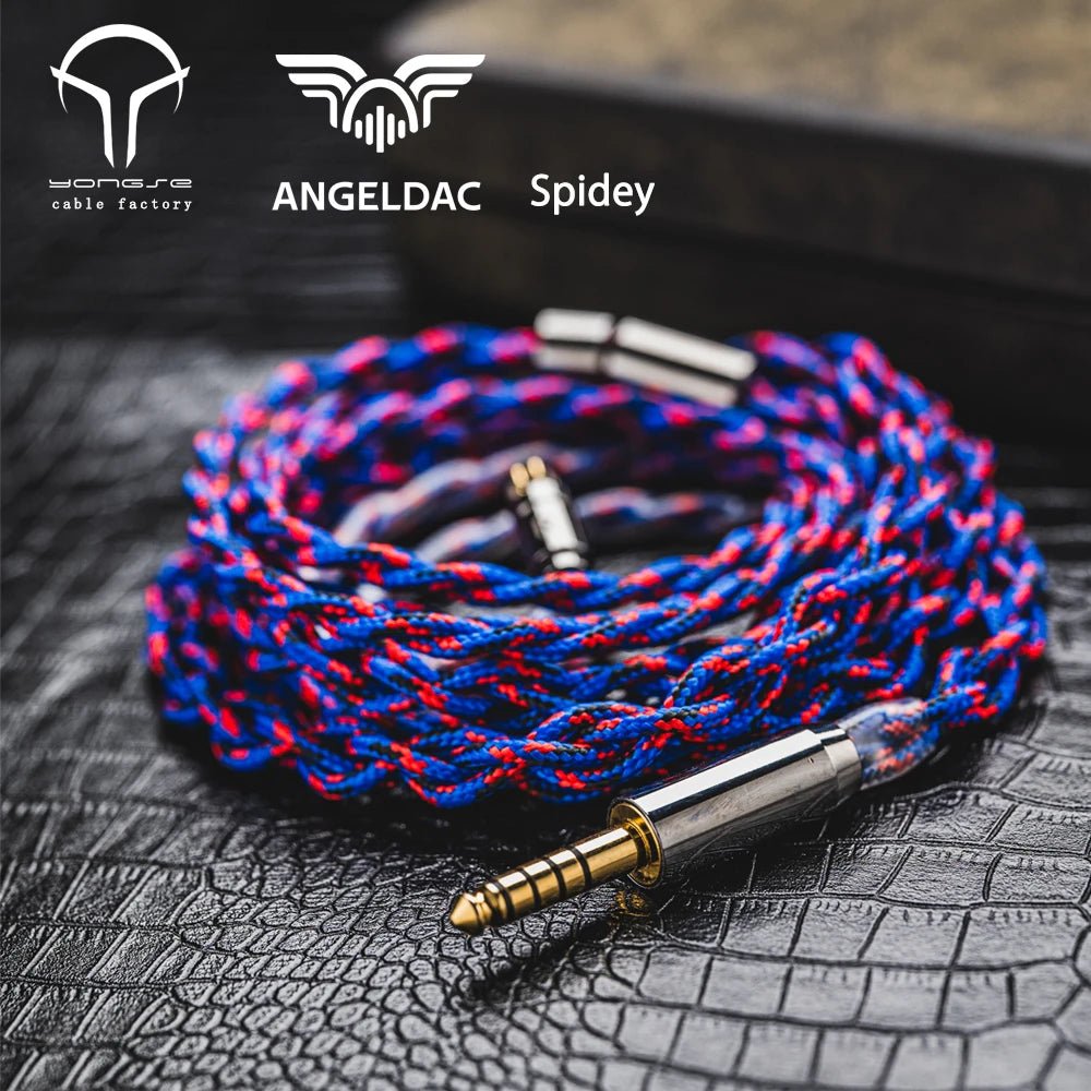 Yongse Spidey High Purity 4 Strand 6N Silver - plated Crystal Copper Earphones Upgrade Cable - The HiFi Cat