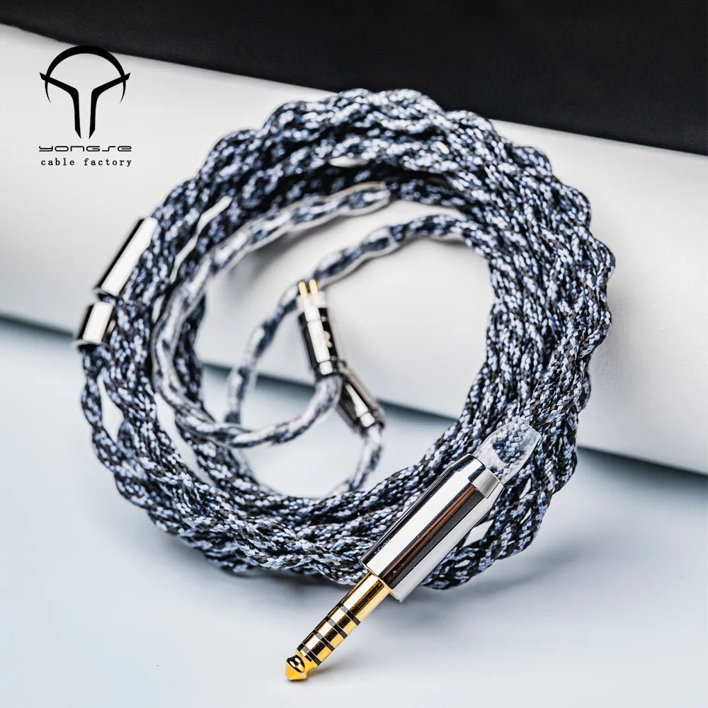 Yongse Venom 4 Strand 6N Silver - plated Crystal Copper Earphones Upgrade Cable - The HiFi Cat