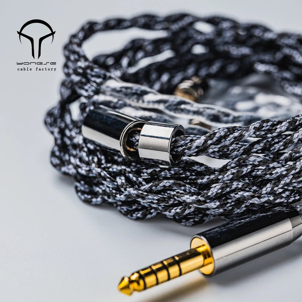 Yongse Venom 4 Strand 6N Silver - plated Crystal Copper Earphones Upgrade Cable - The HiFi Cat