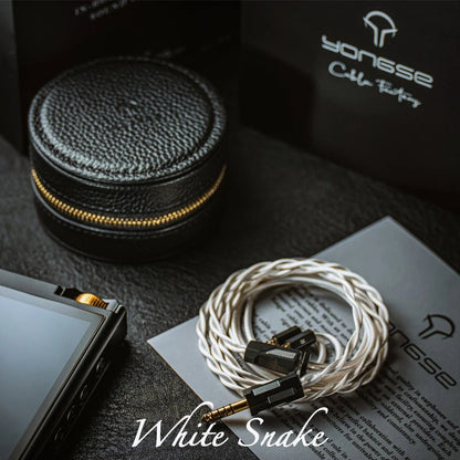 Yongse WhiteSnake Edition Sterling Silver+Silver Plated Single Crystal Copper Earphone Cable - The HiFi Cat