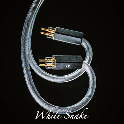 Yongse WhiteSnake Edition Sterling Silver+Silver Plated Single Crystal Copper Earphone Cable - The HiFi Cat