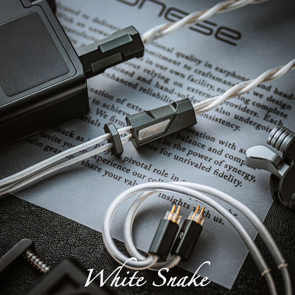 Yongse WhiteSnake Edition Sterling Silver+Silver Plated Single Crystal Copper Earphone Cable - The HiFi Cat