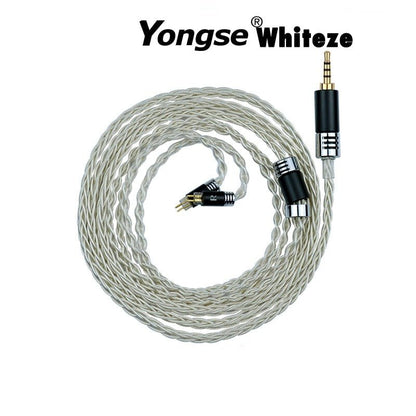 Yongse Whiteze Single Crystal Copper Plated With Silver Headphone Upgrade Cable - The HiFi Cat