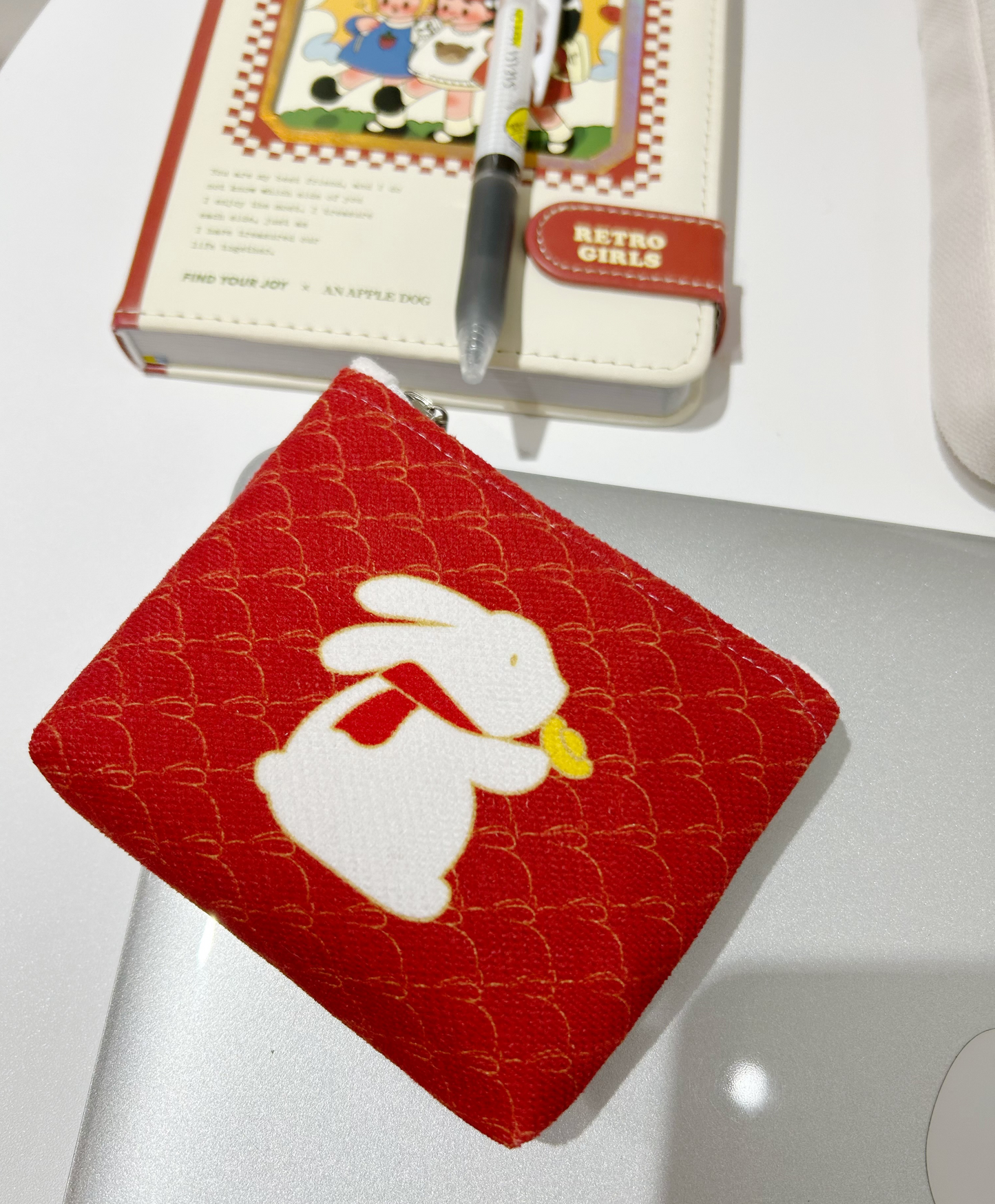New Year Creative Bunny Mini Wallet Coin Purse Earphone Travel Storage Bag - The HiFi Cat