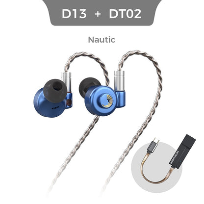 LETSHUOER D13 customize 13mm dynamic driver IEM moving coil headphones in ear monitor Diamind-like carbon DLC diaphragm earphone - The HiFi Cat