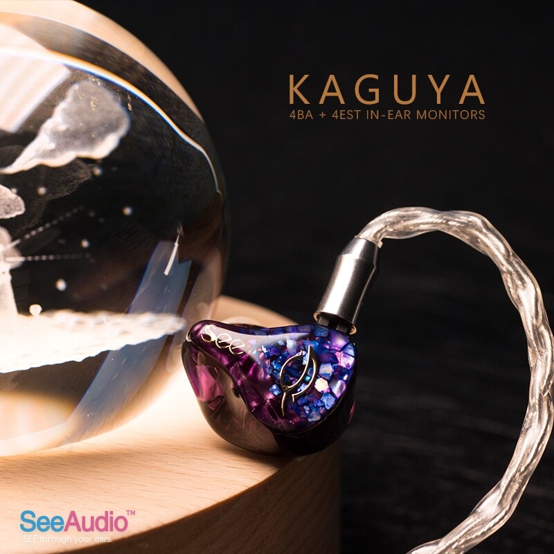 SeeAudio Kaguya 4BA+4EST ELECTROSTATIC IN-EAR Earphones 6N OCC Litz Silver Plated Cable - The HiFi Cat