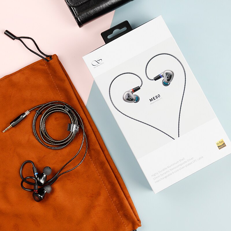 Shanling ME80 In Ear Earphone 10mm Dynamic Driver Headset Hi-Res Audio Earbuds HiFi Earphone with MMCX Connector - The HiFi Cat