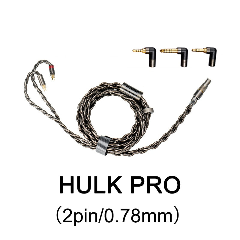 DUNU HULK PRO Upgrade Earphone Cable MMCX/0.78mm with 2.5/3.5/4.4mm 3 Connectors High-Purity Furukawa 7N OCC 22AWG/Wire - The HiFi Cat