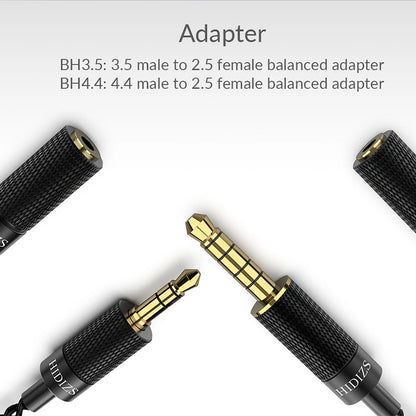HIDIZS BH4.4 BH3.5 4.4/3.5 Male to 2.5 Female Balanced Adapter for of 4.4/3.5mm interface Audio output and 2.5mm interface IEM - The HiFi Cat