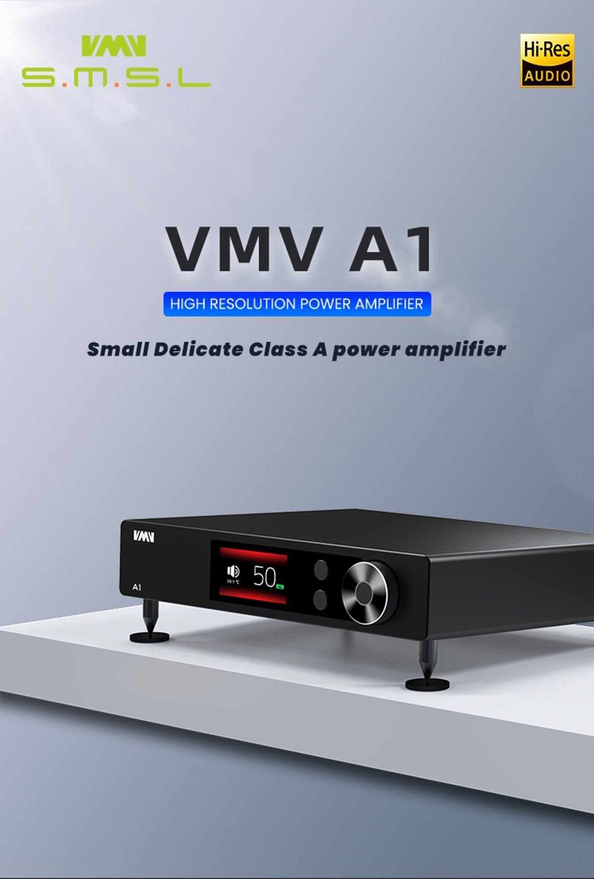 SMSL VMV A1 High-Res Class A Power Amplifier - The HiFi Cat