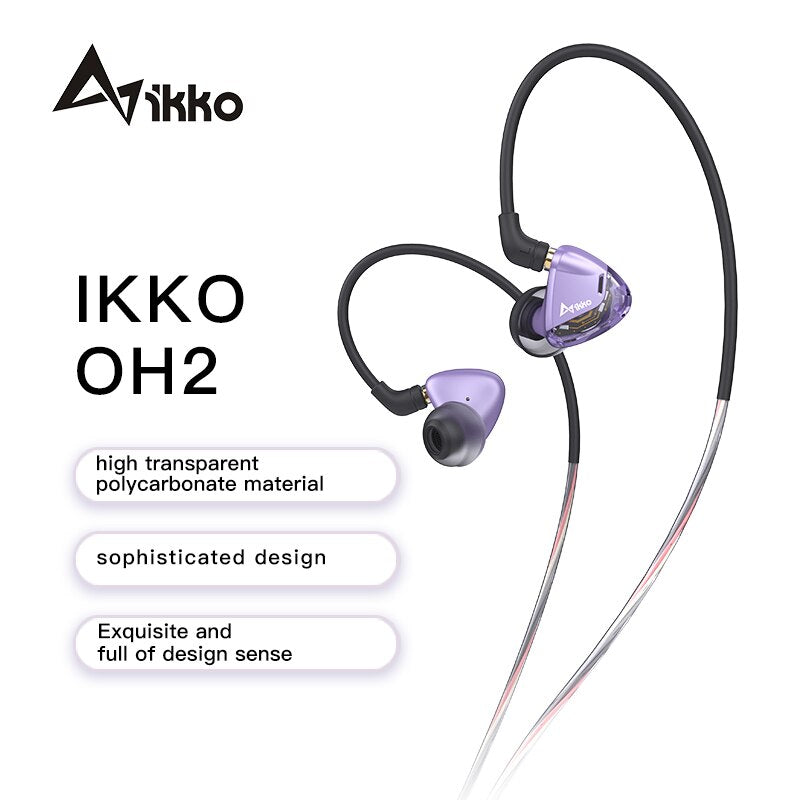 IKKO Opal-OH2 IEM Dynamic Headphones Earphones in-ear Monitor Earbuds HIFI Headset High Quality Detachable MMCX Standard Cable - The HiFi Cat