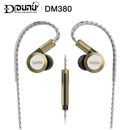 DUNU DM380 Linearlayout Triple Titanium Diaphragm Driver In-ear Earphone HiFi Active Crossover with MIC/3 buttons Easily Driven - The HiFi Cat