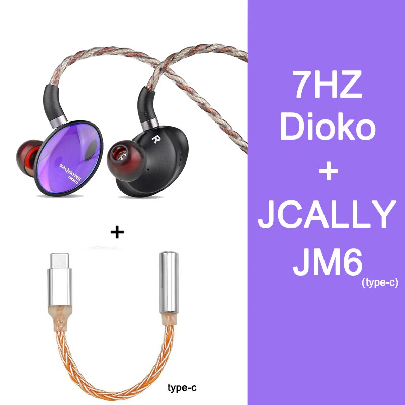 7HZ Crinacle Salnotes Dioko 14.6mm Planar Diaphragm Driver In Ear Earphone HiFi Music Headphones Detachable Cable 7HZ - The HiFi Cat