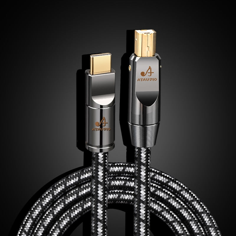 ATAUDIO HiFi USB Cable USB Type A To B Audio usb otg type B Cable For PC DAC Mobile - The HiFi Cat