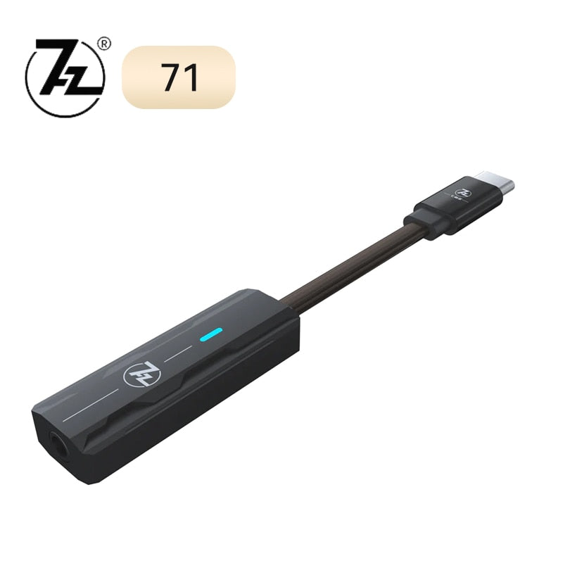 7HZ 71 Mobile DAC DONGLE AK4377 TYPE-C to 3.5mm Decoder Amplifier Supports DSD Native 128 and PCM 32bit/384kHz - The HiFi Cat