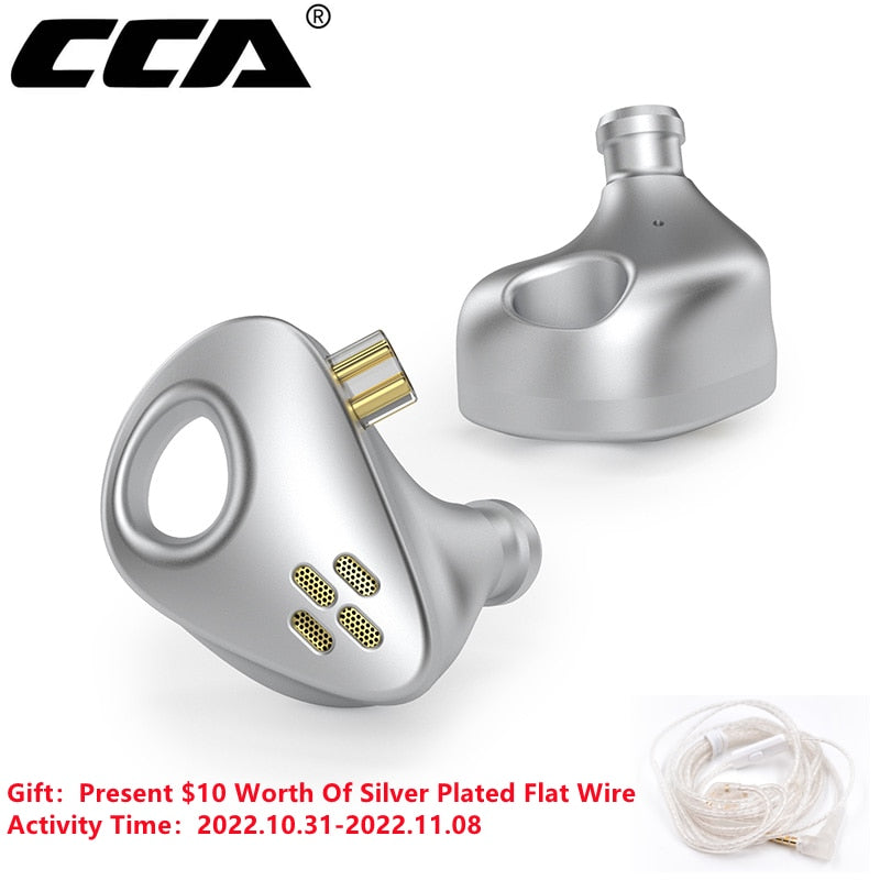 CCA CXS Wired Earphone HiFi Metal Aluminum In Ear Monitor Earbuds Headphones - The HiFi Cat