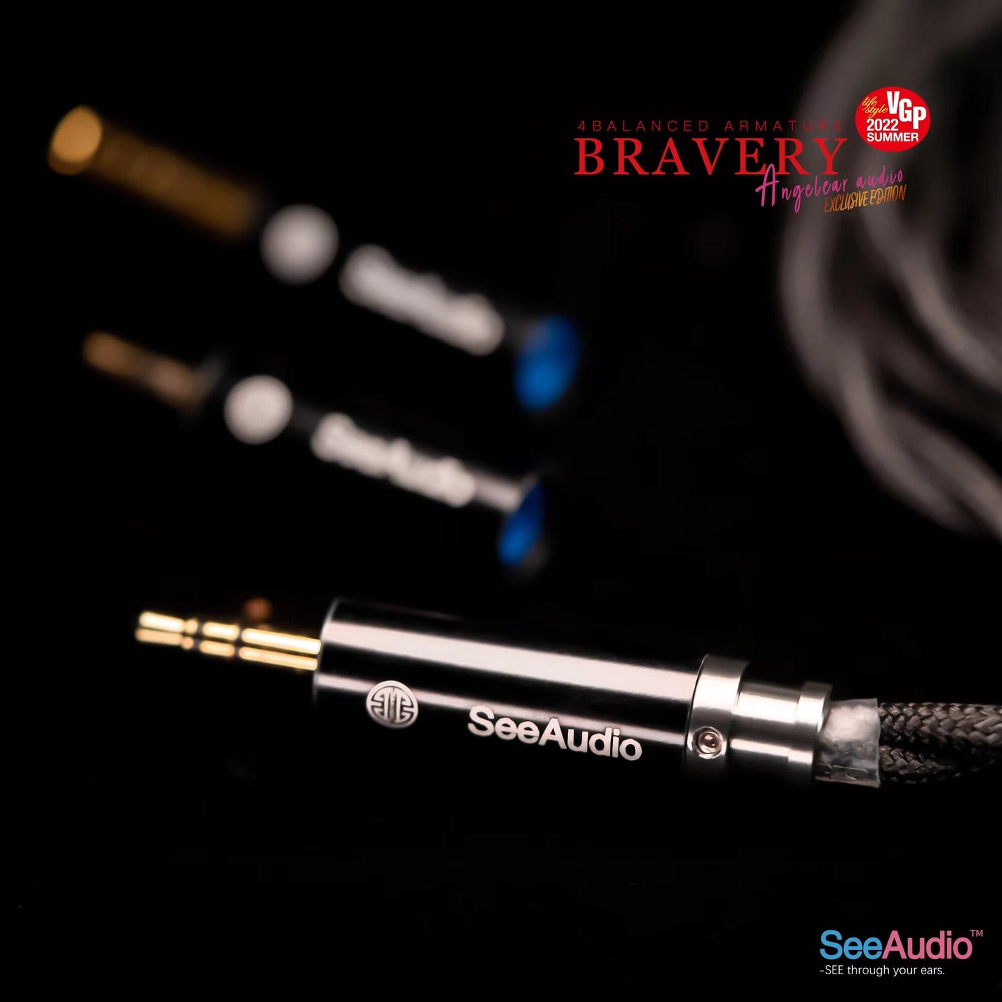 SeeAudio Bravery Angelears 4Balanced Armature HIFI Earphone DJ Music Monitor IEM With 0.78mm 6N OCC Cable Headset Exclusive sale - The HiFi Cat