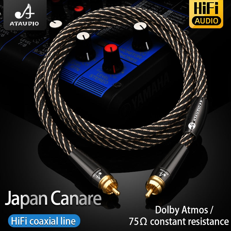 ATAUDIO HiFi RCA Coaxial Audio Cable Hi-End RCA To RCA Male – The