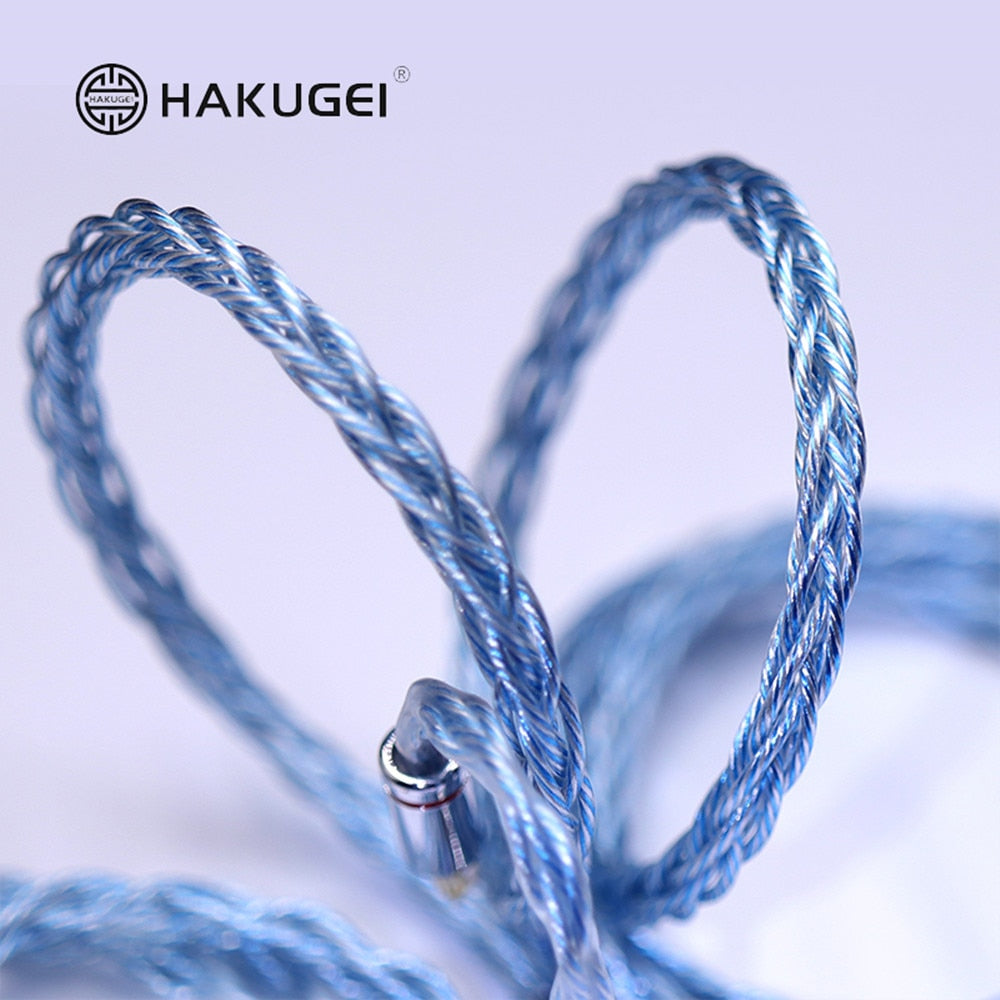 HAKUGEI BLUE SWEETHEART 7N 8Shares 1024 Cores 24awg 2Pin 0.78 MMCX QDC Earphone Upgrade Cable for KXXS S8 ASX - The HiFi Cat