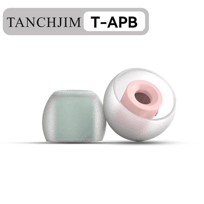 Tanchjim T-APB T300 Earphone tips Treble/ Bass Enhancing Air Pressure Balance Silicone Eartips 1 Card 2 Pairs ( T300B+T300T) - The HiFi Cat
