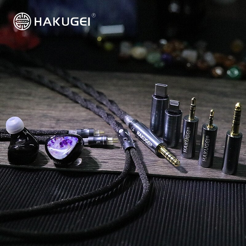 HAKUGEI Sea Spirit Double Magnetic Drive In Ear Earphone IEM Ultra Powerful Bass Headphones Modular Plug 5 To 1 0.78mm - The HiFi Cat