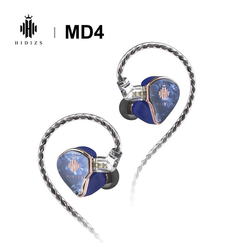 Hidizs MD4 4BA Balanced Armature Drivers In-ear Monitor Earphone IEM Earbud with 3-way Crossover 0.78mm Detachable Cable Headset - The HiFi Cat