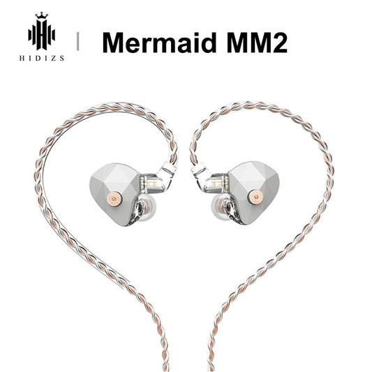 Hidizs Mermaid MM2 1DD+1BM Hybrid Driver In-Ear Monitor Earphone IEM Magneto-Static Earbuds 2Pin/0.78mm Detachable Cable Headset - The HiFi Cat