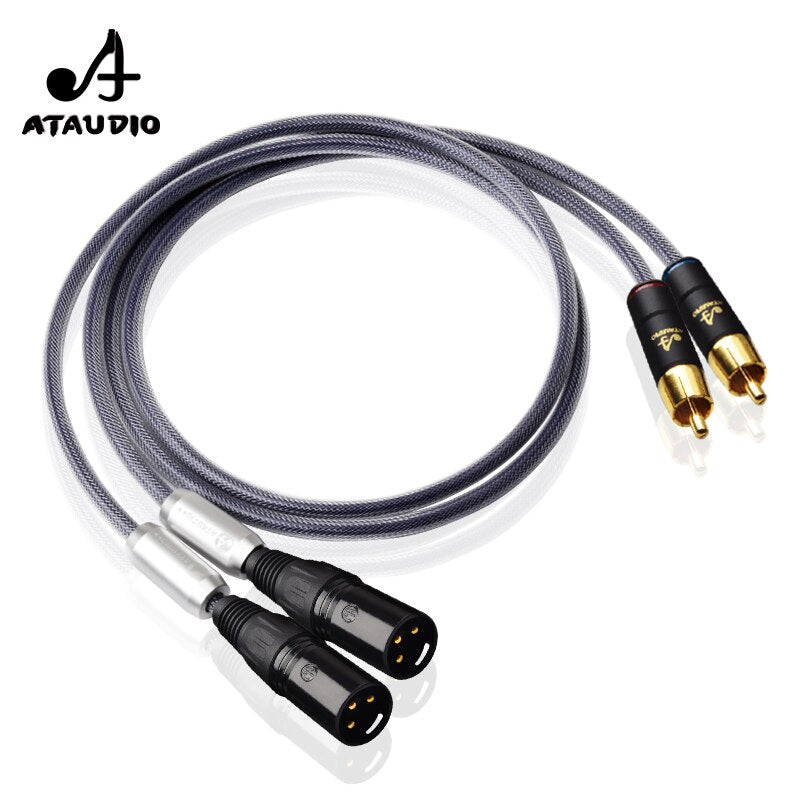 ATAUDIO HIFI RCA to XLR Balanced Female plug Audio Cable High Quality Amplifier CD DVD Player RCA Interconnect Cable - The HiFi Cat