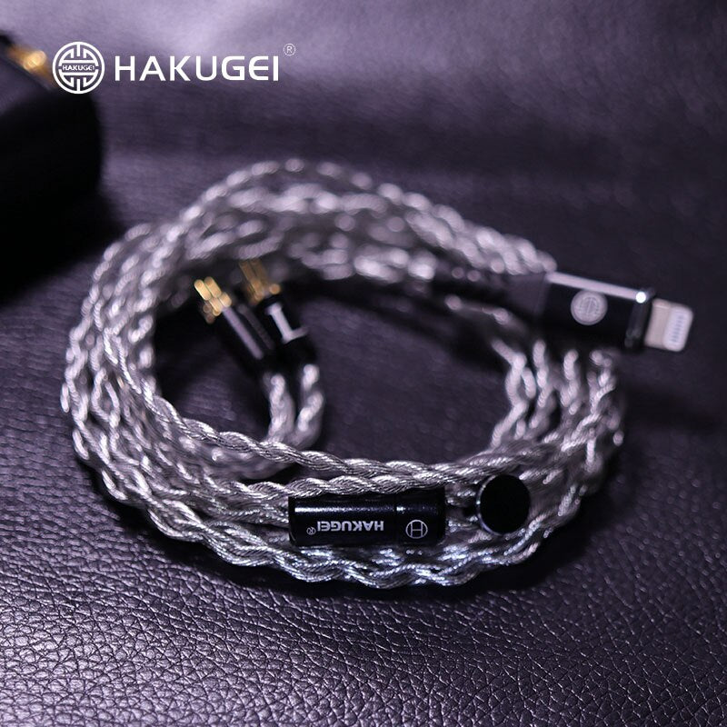 HAKUGEI Time-space wheel Silver plated OCC & Black litz copper-silver alloy cable    MMCX 0.78 QDC - The HiFi Cat