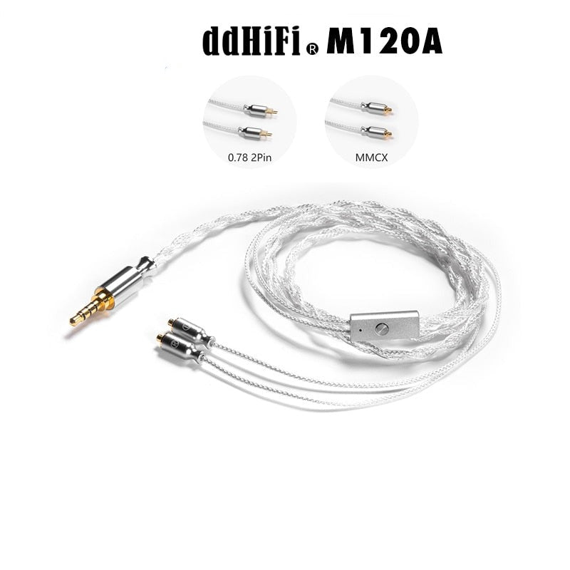 ddHiFi M120A 3.5mm Earphone Cable with  with In-line Controls and Microphone - The HiFi Cat
