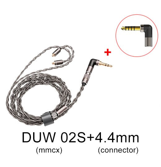 DUNU DUW-02S DUW02S Upgraded Earphone Cable High-purity Silver-plated OCC Copper Litz Wire for DK2001 - The HiFi Cat