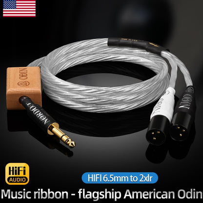 ATAUDIO Odin HiFi 6.5 to 2XLR Audio Cable High Quality Pure Silver Stereo 6.35 to Dual XLR 3Pin Shield Cable For Mixer Amplifier - The HiFi Cat