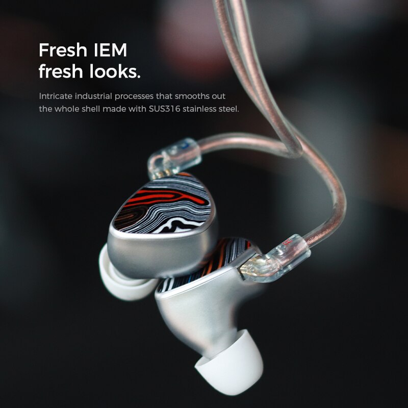 shuoer EJ07M|10mm dynamic electrostatic BA driver hybrid IEM headphones HBB with copper 4.4mm balanced 3.5mm single ended cable - The HiFi Cat