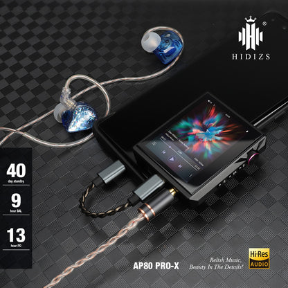Hidizs AP80 pro X HIFI Bluetooth Portable Music MP3 Player Hi-Res Audio ES9219C USB DAC MQA DSD FLAC LDAC DAP AP80pro X - The HiFi Cat