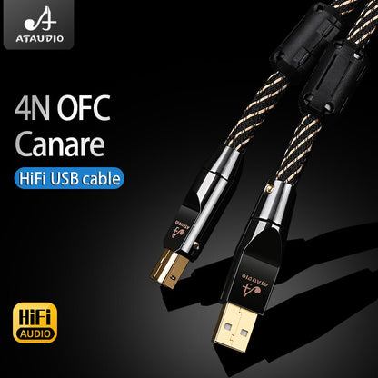 ATAUDIO HIFI USB OTG Cable USB Type A to B USB Cable - The HiFi Cat
